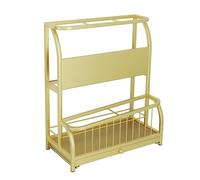 LMMIAOZ Metal Umbrella Stand for Lobby, Office, Bank, Classroom - Elegant Gold Finish, Commercial Display Holder, Perfect for nized Spaces