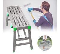 LMMIAOZ Plataforma de Trabajo Plegable de Acero portátil, andamio, Escalera, Taburete, Banco para Lavar vehículos, Limpiar y Decorar. Capacidad de Carga de 880 Libras. B 180×30cm
