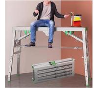 LMMIAOZ Plataforma de Trabajo Plegable Multiusos, andamio, Plataforma de Trabajo, Torre de andamio, Escalera, Taburete, Banco, Estructura de Acero al Carbono con Capacidad de Car