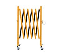 LMMIAOZ Puerta de Barricada retráctil expandible - Barrera de Seguridad móvil para Exteriores Valla de acordeón de 11 pies con Ruedas Fácil instalación para Control de Eventos GE