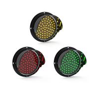 LMMIAOZ Semáforo LED, luz de señalización de Parada y Avance de 5", luz de Advertencia Impermeable IP65 para muelles de Carga, indicador de tráfico Industrial, Colores Rojo, amar