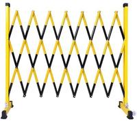 LMMIAOZ Valla de Seguridad Extensible con Ruedas de 1,2 MX 9 m, retráctil, para Control de tráfico, Mantenimiento de Obras y Eventos al Aire Libre.