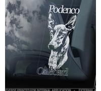 LMMIXEE Calcomanías de Podenco a bordo, calcomanía para ventana de coche, Canario, Ibicenco, perro, mamá, papá, vinilo troquelado, calcomanías divertidas para parachoques de perro, regalo para dueño