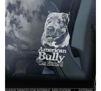 LMMIXEE Calcomanías de vinilo troqueladas para ventana de coche, con texto en inglés "Beware of the Dog" Bull Terrier, diseño de perro o mamá, papá, calcomanías troqueladas, divertidas calcomanías