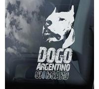 LMMIXEE Dogo Argentino on Board - Calcomanías para ventana de coche, letrero de mastín argentino, regalo para dueño de perro, perro, mamá, papá, calcomanías troqueladas, divertidas calcomanías para