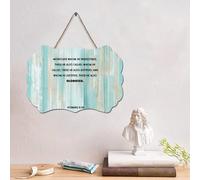LMMIXEE Letrero de madera con versículo bíblico vintage con texto en inglés "Whom He Predestined", letrero de pared de 4 x 6 pulgadas, estilo rústico cristiano, de madera, arte para pared, cocina