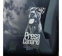LMMIXEE Presa Canario - Calcomanías de vinilo troqueladas para ventana de coche, perro canario, mastín, perro, mamá, papá, calcomanías troqueladas, divertidas calcomanías para parachoques de perro,