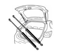 LMMPP Puntal de Gas para Maletero de portón Trasero de Coche para Skoda Rapid (NH3) Hatchback/Spaceback 2012-2019(OEM:5JA827550)-52.1cm Amortiguador de Resorte de Gas