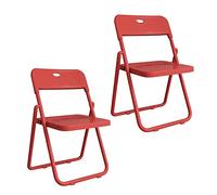 LMMSHA 2 Pcs Padded Fabric Chai, Training Folding Chairs, Camping Outdoor Portable Foldable Chair, Steel Tube Bracket, For Home, Restaurant, Student and Office,H