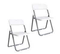 LMMSHA 2 Pcs Padded Fabric Chai, Training Folding Chairs, Camping Outdoor Portable Foldable Chair, Steel Tube Bracket, For Home, Restaurant, Student and Office,L