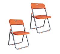 LMMSHA 2 Pcs Padded Fabric Chai, Training Folding Chairs, Camping Outdoor Portable Foldable Chair, Steel Tube Bracket, For Home, Restaurant, Student and Office,F