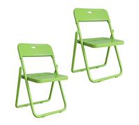 LMMSHA 2 Pcs Padded Fabric Chai, Training Folding Chairs, Camping Outdoor Portable Foldable Chair, Steel Tube Bracket, For Home, Restaurant, Student and Office,A