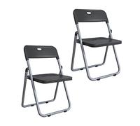 LMMSHA 2 Pcs Padded Fabric Chai, Training Folding Chairs, Camping Outdoor Portable Foldable Chair, Steel Tube Bracket, For Home, Restaurant, Student and Office,B