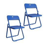 LMMSHA 2 Pcs Padded Fabric Chai, Training Folding Chairs, Camping Outdoor Portable Foldable Chair, Steel Tube Bracket, For Home, Restaurant, Student and Office,G