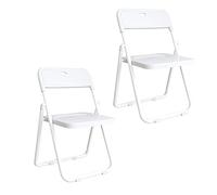 LMMSHA 2 Pcs Padded Fabric Chai, Training Folding Chairs, Camping Outdoor Portable Foldable Chair, Steel Tube Bracket, For Home, Restaurant, Student and Office,C