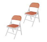 LMMSHA 2 Pieces Upholstered Folding Home Back Office Conference Training Outdoor Plastic Chair Adult High Stool,H