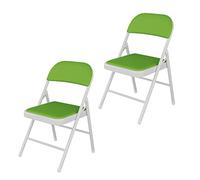 LMMSHA 2 Pieces Upholstered Folding Home Back Office Conference Training Outdoor Plastic Chair Adult High Stool,O