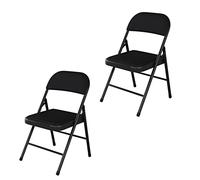 LMMSHA 2 Pieces Upholstered Folding Home Back Office Conference Training Outdoor Plastic Chair Adult High Stool,A
