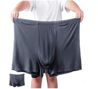 LMMSHA 2XL-13XL Plus Size Comfort Men's Boxer Briefs Underwear 2-Pack Boys Middle-Aged Elderly Seniors Loose Underpants Panties