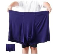 LMMSHA 2XL-13XL Plus Size Comfort Men's Boxer Briefs Underwear 2-Pack Boys Middle-Aged Elderly Seniors Loose Underpants Panties