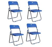 LMMSHA 4 Pcs, Training Folding Chairs, Camping Outdoor Portable Foldable Chair, Steel Tube Bracket, For Home, Restaurant, Student and Office,O