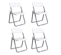 LMMSHA 4 Pcs, Training Folding Chairs, Camping Outdoor Portable Foldable Chair, Steel Tube Bracket, For Home, Restaurant, Student and Office,A