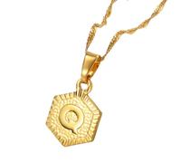 LMMSHA A-Z Letters Color Charm Pendant Necklaces Hers English Initial Alphabet Chain Jewelry Best #114006 Fashion Trendy Accessories Creative For Women and Men Thing