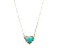 LMMSHA Accessorie Western Cowgirl Texas Women, Geometric Heart Shape Stone - Resin Druzy Jewelry Light Blue Necklace For Valentine Holiday