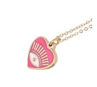 LMMSHA Accessories for Women and Girls, Turkish Happy Bohemia Heart Evil Eye Necklace Birthday