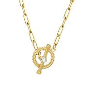 LMMSHA Accessories For Women, Charms Flower Clasp Choker Shell Inlay Toggle Paperclip Chain - Circle, Heart Pendant Necklace