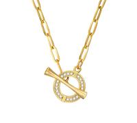 LMMSHA Accessories For Women, Charms Flower Clasp Choker Shell Inlay Toggle Paperclip Chain - Circle, Heart Pendant Necklace