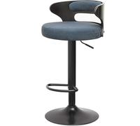 LMMSHA Adjustable Bar Stools for Kitchen Counter Bentwood Swivel Bar-stools with Back Amp Footrest Faux Leather Upholstered(G)