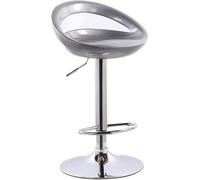 LMMSHA Adjustable Height Swivel Bar Stool Gloss Finish Kitchen Bar-Stool Counter with Abs Plastic Seat and Metal Pedal Gas Lift(A)