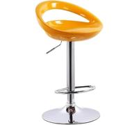 LMMSHA Adjustable Height Swivel Bar Stool Gloss Finish Kitchen Bar-Stool Counter with Abs Plastic Seat and Metal Pedal Gas Lift(C)