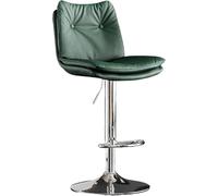 LMMSHA Adjustable Swivel Bar Stool 60 80cm Faux Leather Bar-stools with Back and Footrest Stylish Dining Amp Kitchen for(C,Silver Leg)