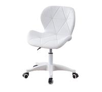 LMMSHA Armless Desk Low Back Swivel Office Adjustable Task Chair with Rolling Wheels and Diamond Pattern, for Home Computer Barber,E