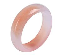 LMMSHA Bangle Bracelet Gold Wire Light Pink Bangles, Ladies Natural Bracelet, Hibiscus Powder Bracelet with Box