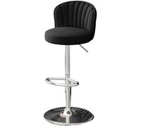 LMMSHA Bar Chair High Stool Swivel Lift Commercial Front Household Round Stools(Black)