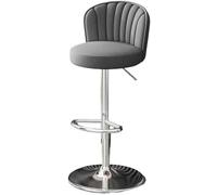 LMMSHA Bar Chair High Stool Swivel Lift Commercial Front Household Round Stools(Gris)