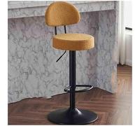 LMMSHA Bar Chair High Swivel Stool Front Commercial Round Fashion Household Lift Cashier Stools(Brown)