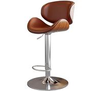 LMMSHA Bar Stools Adjustable Swivel Leather for Kitchen Island 60 80cm Mid Century Counter Height Chairs Bar-stools with(H)