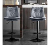 LMMSHA Bar Stools Bar-Stool Chairs with Back Adjustable Height Pub Kitchen Counter(C)