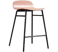 LMMSHA Bar Stools Fashion Metal High with Footrest Backrest for Dining Room Kitchen Counter(Pink)