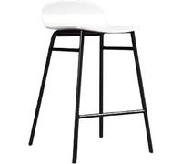 LMMSHA Bar Stools Fashion Metal High with Footrest Backrest for Dining Room Kitchen Counter(White)