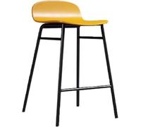 LMMSHA Bar Stools Fashion Metal High with Footrest Backrest for Dining Room Kitchen Counter(Yellow)