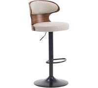 LMMSHA Bar Stools Seat Adjustable Height 63 83cm Bent Wood Swivel Bar-stools with Back Amp Footres PU Leather Upholstered(F)