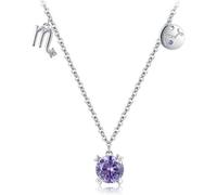 LMMSHA Birthstone Sterling Silver Necklace - Signs Gifts for Women and Girls