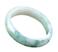 LMMSHA Bracelets,Green Jade Bangle Bracelet for Women Retro Chinese Style Genuine Good Luck Jadeite Bangle(58mm)