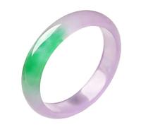 LMMSHA Bracelets,Green Purple Jade Bangle Bracelet for Women, Genuine Jadeite Bangle(62mm)