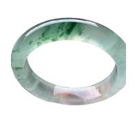 LMMSHA Bracelets,Jade Bangle Bracelet for Women Green Floating Flowers Ice Transparent Fortune Jadeite Bangle(62mm)